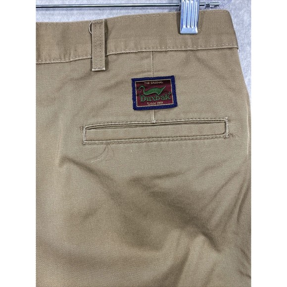 Vintage Duxbak Mens Pants Size 38x30 (36x29) Khaki Straight Pleated Pockets - Picture 4 of 13
